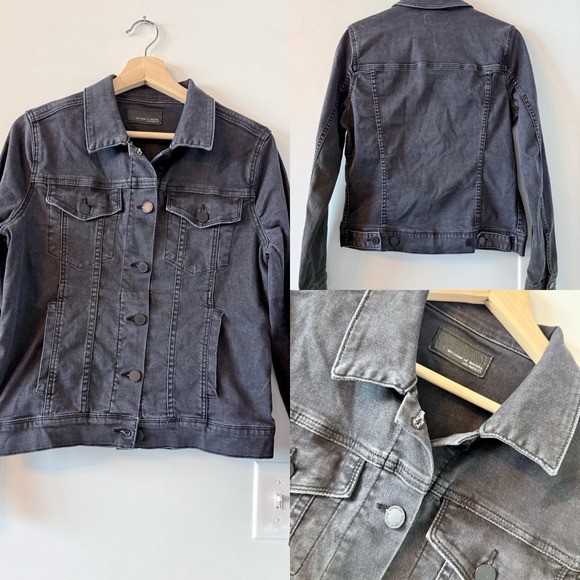 ARTICLES OF SOCIETY Washed Black Denim Taylor Jacket Jean Medium Retired Summit - Picture 1 of 11